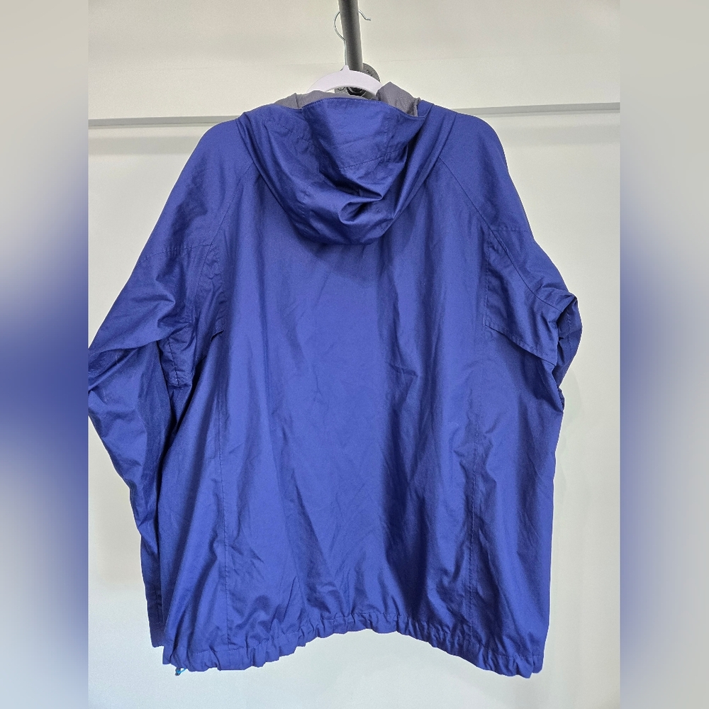 Columbia Mens XL Wind / Rain Resistant Zipup Jacket With Hood. Blue - Picture 2 of 2